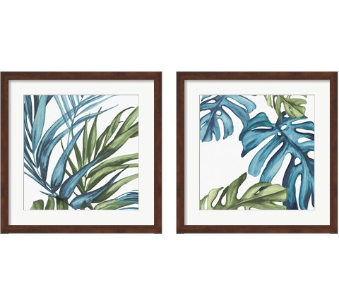 Palm Leaves 2 Piece Framed Art Print Set by Eva Watts