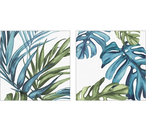 Palm Leaves 2 Piece Art Print Set by Eva Watts