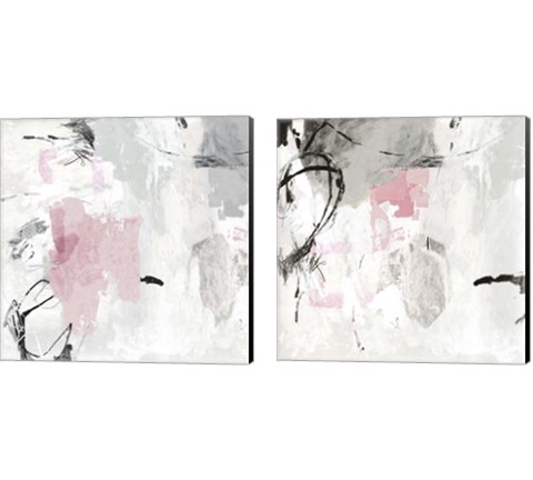 Gray Pink 2 Piece Canvas Print Set by Posters International Studio