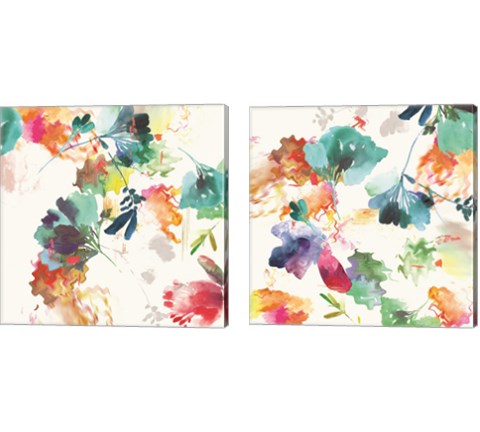 Glitchy Floral 2 Piece Canvas Print Set by Posters International Studio