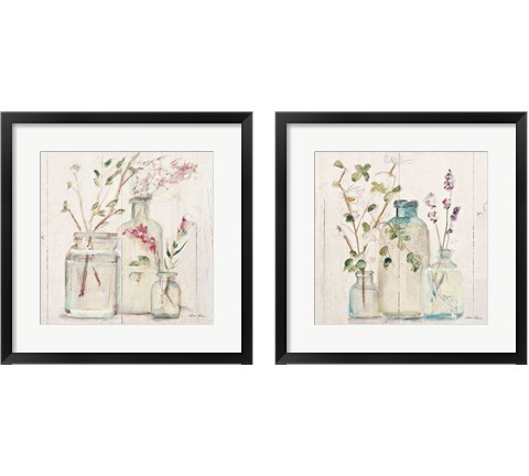 Blossoms on Birch 2 Piece Framed Art Print Set by Cheri Blum