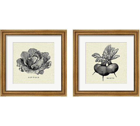 Linen Vegetable 2 Piece Framed Art Print Set by Studio Mousseau