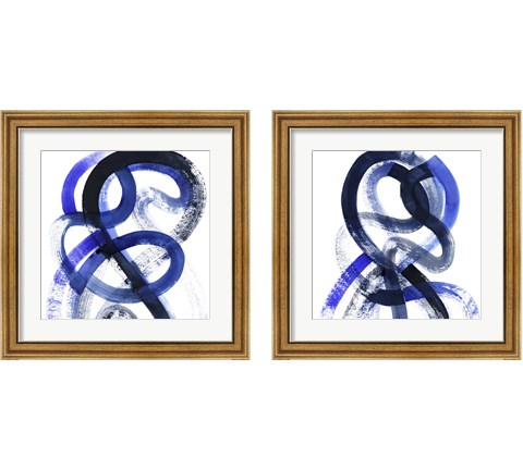 Blue Kinesis 2 Piece Framed Art Print Set by Grace Popp