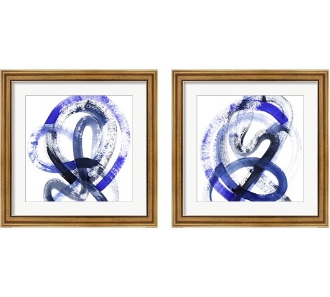 Blue Kinesis 2 Piece Framed Art Print Set by Grace Popp