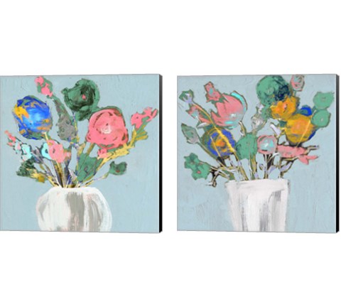 Fun Bouquet 2 Piece Canvas Print Set by Jennifer Goldberger