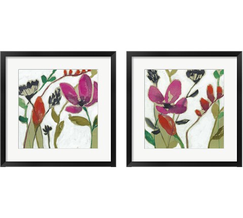 Vivid Flowers 2 Piece Framed Art Print Set by Jennifer Goldberger