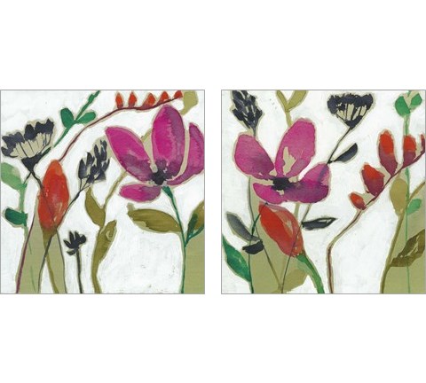Vivid Flowers 2 Piece Art Print Set by Jennifer Goldberger