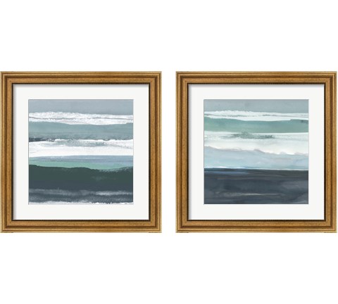 Teal Sea 2 Piece Framed Art Print Set by Rob Delamater