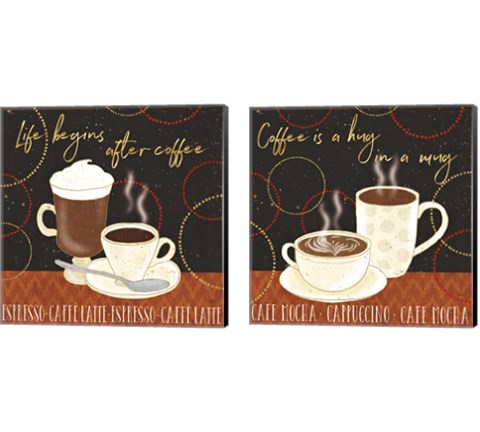 Fresh Coffee 2 Piece Canvas Print Set by Veronique Charron