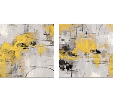 Stone Gardens Yellow 2 Piece Art Print Set by Silvia Vassileva