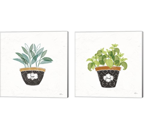 Fine Herbs  2 Piece Canvas Print Set by Janelle Penner