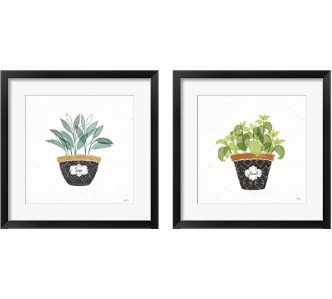 Fine Herbs  2 Piece Framed Art Print Set by Janelle Penner