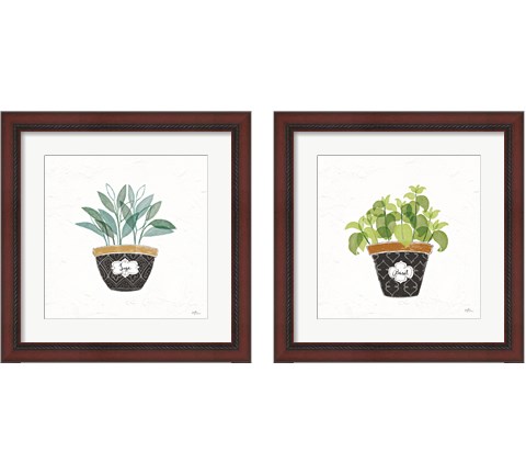 Fine Herbs  2 Piece Framed Art Print Set by Janelle Penner