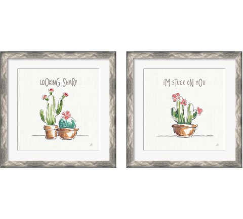 Desert Bloom 2 Piece Framed Art Print Set by Daphne Brissonnet