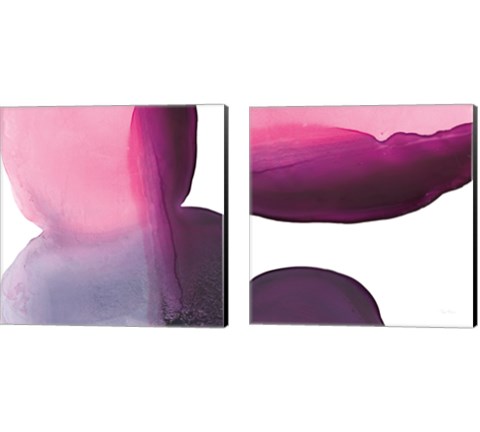 Swish of Magenta 2 Piece Canvas Print Set by Piper Rhue