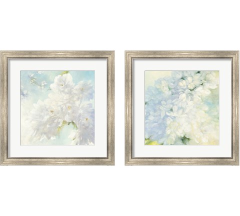 Pear Blossoms & Lilacs Bright 2 Piece Framed Art Print Set by Julia Purinton