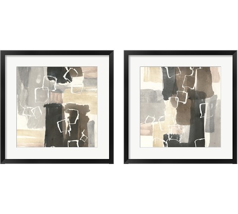 Dancing Squares 2 Piece Framed Art Print Set by Chris Paschke