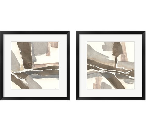 White and Placid 2 Piece Framed Art Print Set by Chris Paschke