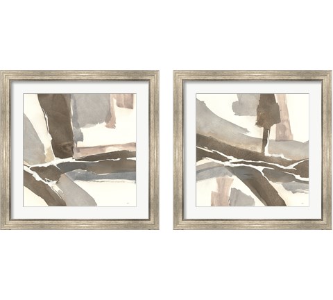 White and Placid 2 Piece Framed Art Print Set by Chris Paschke