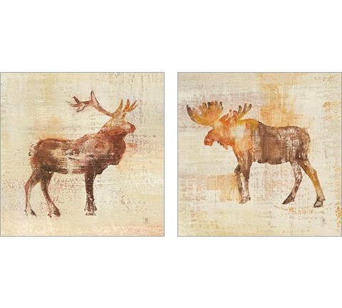 Elk & Moose Study 2 Piece Art Print Set by Studio Mousseau