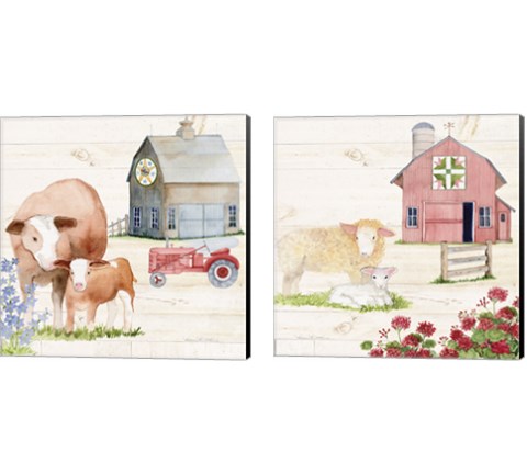 Life on the Farm 2 Piece Canvas Print Set by Kathleen Parr McKenna