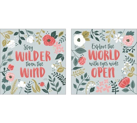 Wildflower Daydreams 2 Piece Art Print Set by Laura Marshall
