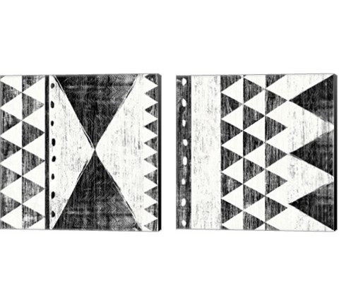 Patterns of the Savanna BW 2 Piece Canvas Print Set by Moira Hershey