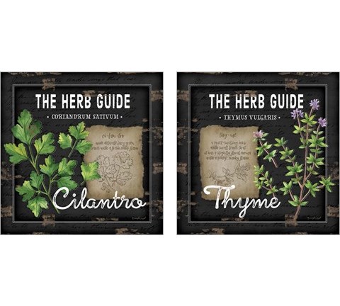 Herb Guide 2 Piece Art Print Set by Jennifer Pugh