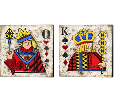 Playing Cards 2 Piece Canvas Print Set by Anita Phillips
