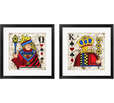 Playing Cards 2 Piece Framed Art Print Set by Anita Phillips