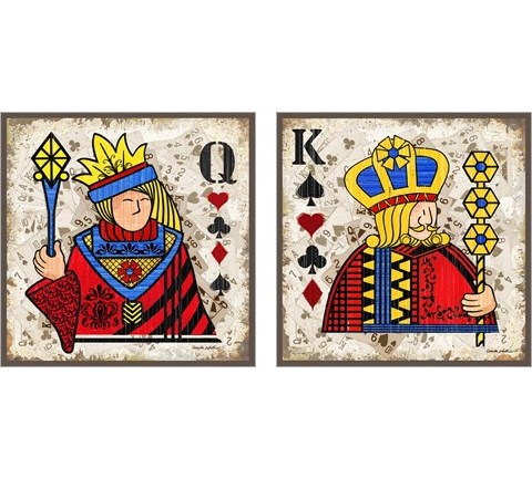 Playing Cards 2 Piece Art Print Set by Anita Phillips