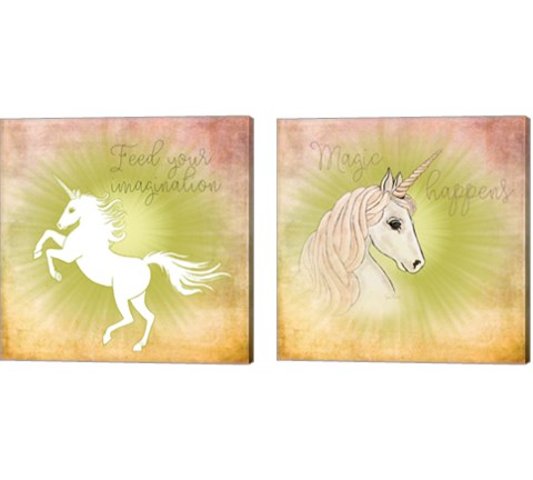 Unicorn 2 Piece Canvas Print Set by Ramona Murdock