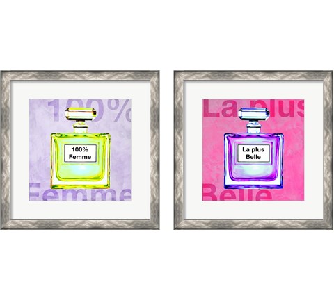 French  Perfume 2 Piece Framed Art Print Set by Michelle Clair