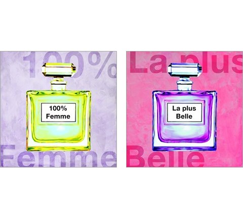 French  Perfume 2 Piece Art Print Set by Michelle Clair