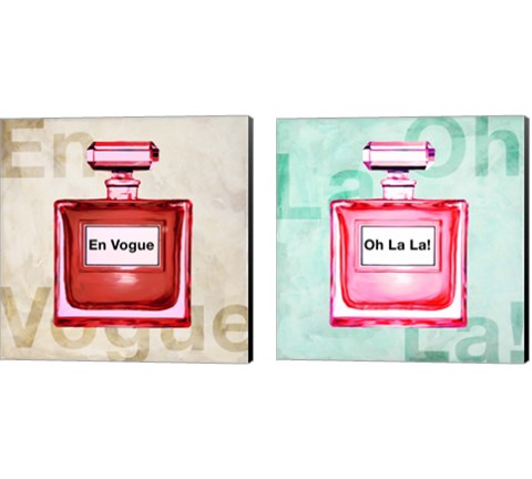 French  Perfume 2 Piece Canvas Print Set by Michelle Clair