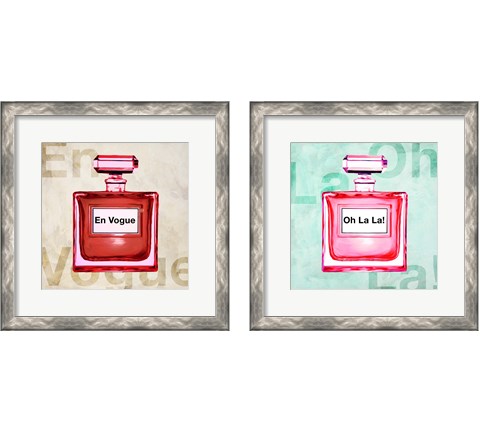 French  Perfume 2 Piece Framed Art Print Set by Michelle Clair