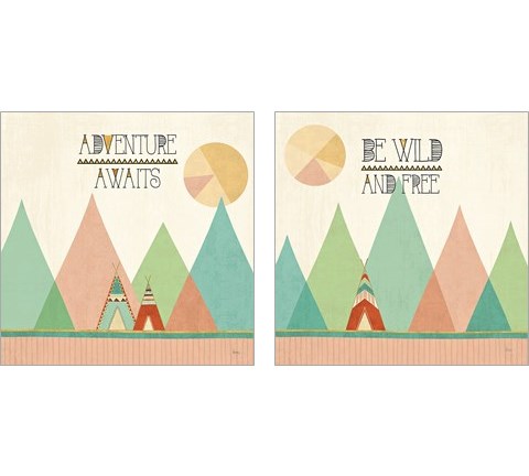 Southwest Geo 2 Piece Art Print Set by Veronique Charron