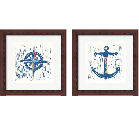 Nautical Collage 2 Piece Framed Art Print Set by Courtney Prahl