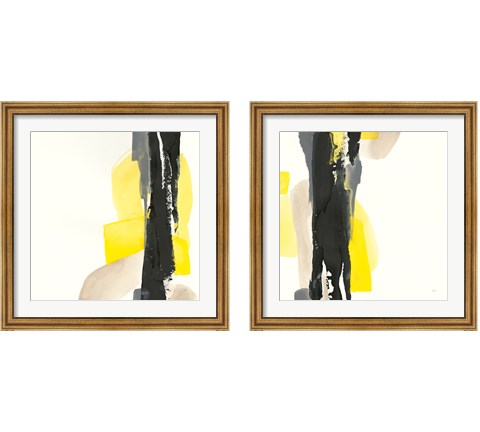Black and Yellow 2 Piece Framed Art Print Set by Chris Paschke