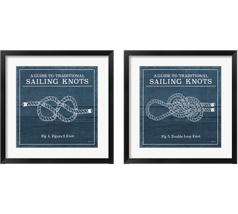 Vintage Sailing Knots 2 Piece Framed Art Print Set by Mary Urban