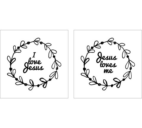 Jesus Love 2 Piece Art Print Set by Inspire Me