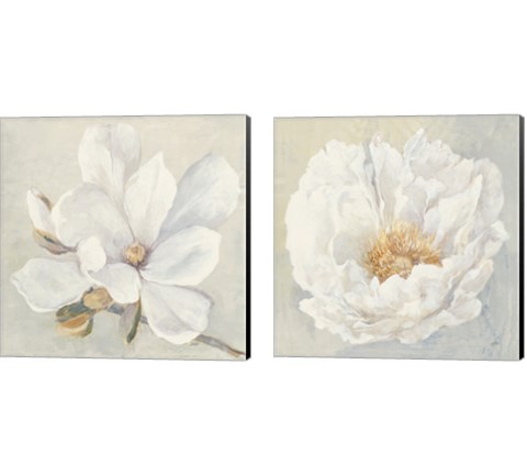 Serene Magnolia 2 Piece Canvas Print Set by Julia Purinton