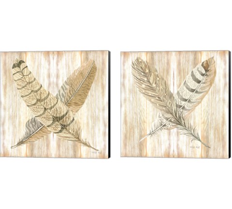 Feathers Crossed 2 Piece Canvas Print Set by Cindy Jacobs