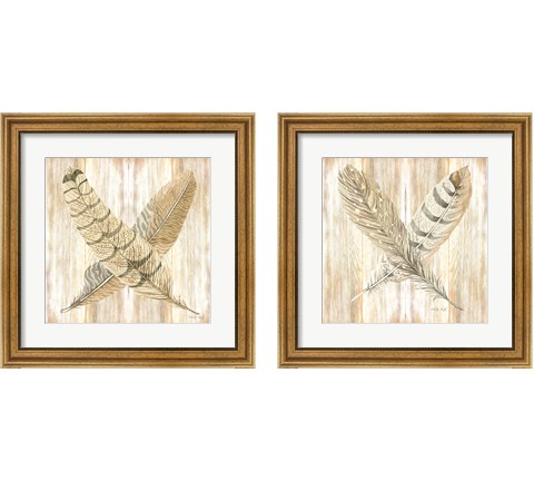 Feathers Crossed 2 Piece Framed Art Print Set by Cindy Jacobs