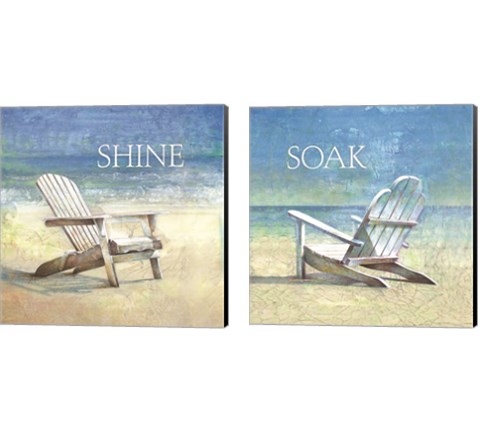 Soak & Shine 2 Piece Canvas Print Set by Cloverfield & Co