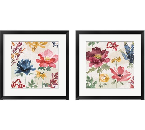 Watercolor Fall  2 Piece Framed Art Print Set by Beth Grove