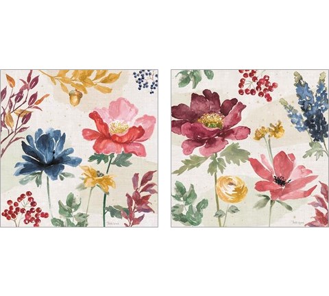 Watercolor Fall  2 Piece Art Print Set by Beth Grove