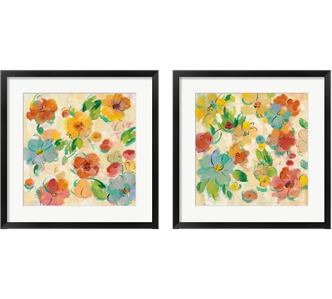 Playful Floral Trio 2 Piece Framed Art Print Set by Silvia Vassileva