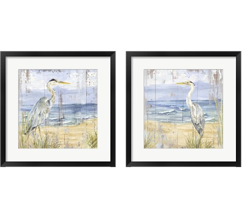 Birds of the Coast Rustic 2 Piece Framed Art Print Set by Tara Reed