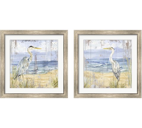 Birds of the Coast Rustic 2 Piece Framed Art Print Set by Tara Reed